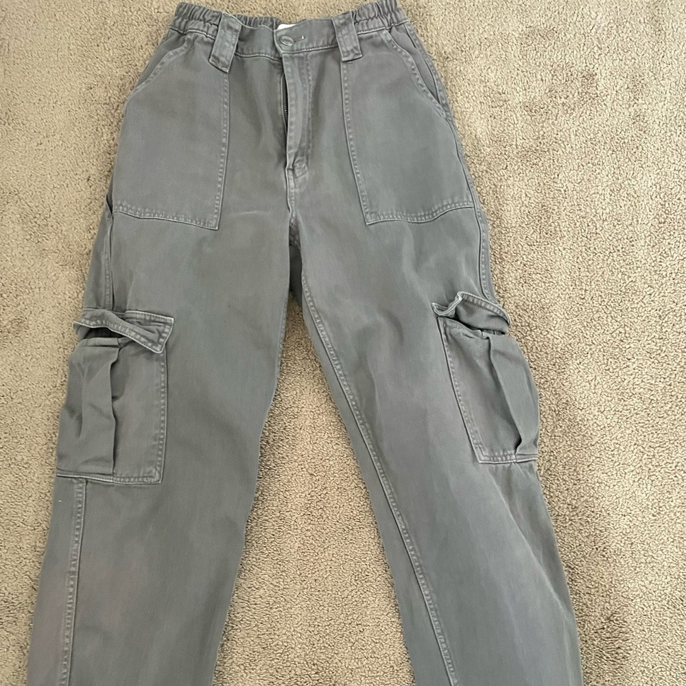 Gray cargo pants